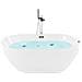 Vasca Idromassaggio Freestanding Con Led Nevis 170 X 80 Cm Bianco - Foto miniatura 8
