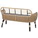 Panca Da Giardino Con Cuscino Pratello 122 Cm Naturale - Foto miniatura 2