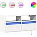 Mobile Tv A Parete Con Luci Led Bianco 100x31x45 Cm - Foto miniatura 2
