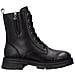 Black Casual Closed Ladies Mid Height Boots Stivaletti Pelle Scarpe Donna Nero Eu 36, Z9804-00 - Foto miniatura 3