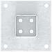 Basi per Pali Quadrate 4 pz Argento 71x71 mm in Acciaio Zincato - Foto miniatura 9