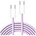Cavo Dati E Ricarica Pd60w 3a C263 Usb-c To Usb-c Fast Charge 60w 2m Viola Per Smartphone Tablet - Foto miniatura 3