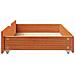 Cassettoni per Letto 2pz Marrone Cera 95x55x17 cm Legno di Pino - Foto miniatura 7