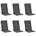 Lusso Casadino -  Cuscini Per Sedie 6 Pz Antracite 120x50x3 Cm In Tessuto - Foto miniatura 2