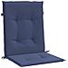 Cuscini Sedia Schienale Basso 2 Pz Blu Marino In Tessuto - Foto miniatura 4