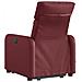 Poltrona Alzapersone Massaggi Reclinabile Rosso Vino Similpelle - Foto miniatura 4