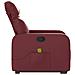 Poltrona Alzapersone Massaggi Reclinabile Rosso Vino Similpelle - Foto miniatura 9