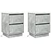 Comodini con luci LED 2 pz Grigio cemento 39x34.5x50 cm - Foto miniatura 1