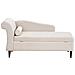 Chaise Longue Versione Sinistra Luiro Velluto Beige Con Contenitore - Foto miniatura 2