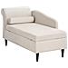 Chaise Longue Versione Sinistra Luiro Velluto Beige Con Contenitore - Foto miniatura 3