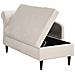 Chaise Longue Versione Sinistra Luiro Velluto Beige Con Contenitore - Foto miniatura 7