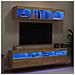 Mobili TV a Muro con LED 5pz Rovere Sonoma Legno Multistrato - Foto miniatura 2