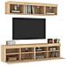 Mobili TV a Muro con LED 5pz Rovere Sonoma Legno Multistrato - Foto miniatura 4