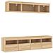 Mobili TV a Muro con LED 5pz Rovere Sonoma Legno Multistrato - Foto miniatura 5