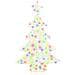 Albero di Natale con 100 LED Multicolore 120 cm Acrilico - Foto miniatura 2