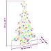 Albero di Natale con 100 LED Multicolore 120 cm Acrilico - Foto miniatura 8