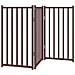 Cancello Cani Pieghevole 3Pannelli Marrone 150cm Massello Abete - Foto miniatura 6