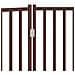 Cancello Cani Pieghevole 3Pannelli Marrone 150cm Massello Abete - Foto miniatura 8