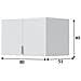 Carre - Armadio Multiuso 2 Ante Un Ripiano, 80x49h Cm Bianco - Foto miniatura 4
