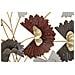 Pannello Decorativo Da Parete Reddy A Bouquet Di Fiori In Ferro Rosso, Grigio, Bianco E Oro 78x80 Cm - Foto miniatura 2