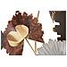 Pannello Decorativo Da Parete Reddy A Bouquet Di Fiori In Ferro Rosso, Grigio, Bianco E Oro 78x80 Cm - Foto miniatura 4