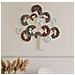 Pannello Decorativo Da Parete Reddy A Bouquet Di Fiori In Ferro Rosso, Grigio, Bianco E Oro 78x80 Cm - Foto miniatura 5