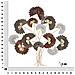 Pannello Decorativo Da Parete Reddy A Bouquet Di Fiori In Ferro Rosso, Grigio, Bianco E Oro 78x80 Cm - Foto miniatura 6