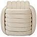 Pouf Softy In Velluto Crema — 45×45×45 Cm - Foto miniatura 1