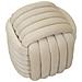 Pouf Softy In Velluto Crema — 45×45×45 Cm - Foto miniatura 3