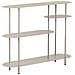 Libreria Rieti A 4 Ripiani Ovali Asimmetrici In Metallo Sabbia 118×31×97 Cm - Foto miniatura 2