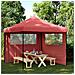 Tenda Party Borgogna 292 x 292 x 315 cm Tessuto Oxford - Foto miniatura 2