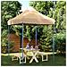 Tenda Party Beige 200 x 200 x 306 cm Tessuto Oxford - Foto miniatura 2