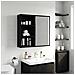 Armadio da bagno a muro Rovere Nero 30 x 16 x 62,5 cm - Foto miniatura 4