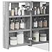 Mobiletto per specchio da bagno Grigio Sonoma 30 x 10,5 x 50 cm - Foto miniatura 3