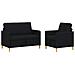 Set di Divani con Storage 2 pcs Nero Poliestere - Foto miniatura 1