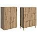 Set di armadi 2 pcs 66 x 34,5 x 90 cm Legno ingegnerizzato - Foto miniatura 3