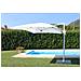 Ombrellone Da Giardino 3 X 4 Palo Laterale Telo Bianco Per Esterno Giardino, Ristorante, Gelateria Bar Hotel Albergo - Foto miniatura 1