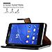 Custodia Compatibile Con Sony Xperia Z3 Compact In Nero Grafite - Coperchio Protettiva Con Chiusura Magnetica, Funzione Stand E Tasca Per Le Carte - Foto miniatura 3