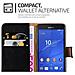 Custodia Compatibile Con Sony Xperia Z3 Compact In Nero Grafite - Coperchio Protettiva Con Chiusura Magnetica, Funzione Stand E Tasca Per Le Carte - Foto miniatura 6