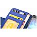 Custodia Compatibile Con Htc One M8 Mini (2.gen.) In Blu Marina - Coperchio Protettivo Con Chiusura Magnetica E 3 Slot Per Carte - Foto miniatura 5