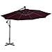 Ombrellone a Sbalzo con Luci LED Rosso Bordò 350 cm - Foto miniatura 1
