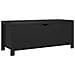 Contenitore con Cuscino Nero 105x40x45cm Legno Multistrato - Foto miniatura 2