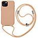 Cover Semirigida Per Iphone 14 Plus Cordino Nylon 80 Cm Rose Gold - Foto miniatura 1