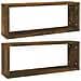 Mensole Cubo Parete 2 Pz Rovere Fumo 60x15x23 Legno Multistrato - Foto miniatura 2