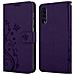 Cadorabo Custodia Compatibile Con Samsung Galaxy A90 5g In Lilla Scuro Fiore - Coperchio Protettivo In Design Floreale Con Chiusura Magnetica, Funzione Stand E Slot Per Carte - Foto miniatura 8