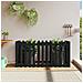 Fioriera Giardino A Recinzione Nera 150x50x70cm Massello Pino - Foto miniatura 1