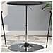 Tavolino Bar Nero 60x60x90 Cm Legno Multistrato Acciaio Cromato - Foto miniatura 1