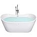 Vasca Da Bagno Freestanding Antigua 160 X 76 Cm Bianco - Foto miniatura 10