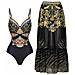 Costume Da Bagno Per Donna Pethuel Set Di Bikini A 2 Pezzi Yy-0512-259 Nero - Foto miniatura 1
