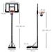 Canestro Basket Altezza Regolabile 160-305cm, Base con Ruote e Struttura in Acciaio, Tabellone in PVC Trasparente - Foto miniatura 3